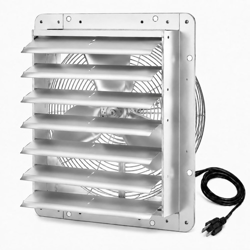 Shutter exhaust fan wall - in,