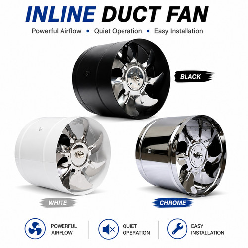Inline duct vent - 4/6/8/10",